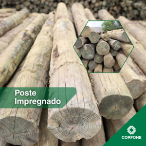Poste impregnado